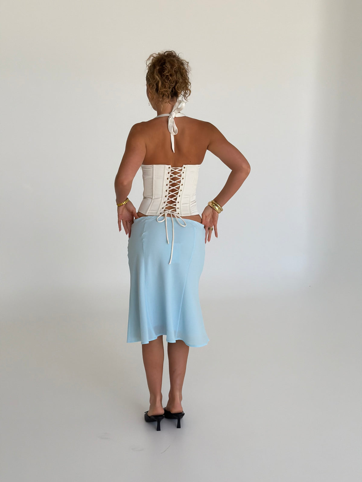 Maui Midi Skirt - Baby Blue