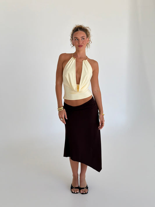 Adore Midi Skirt - Dark Brown
