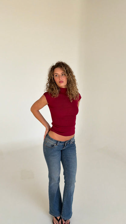 Colette Top - Burgundy
