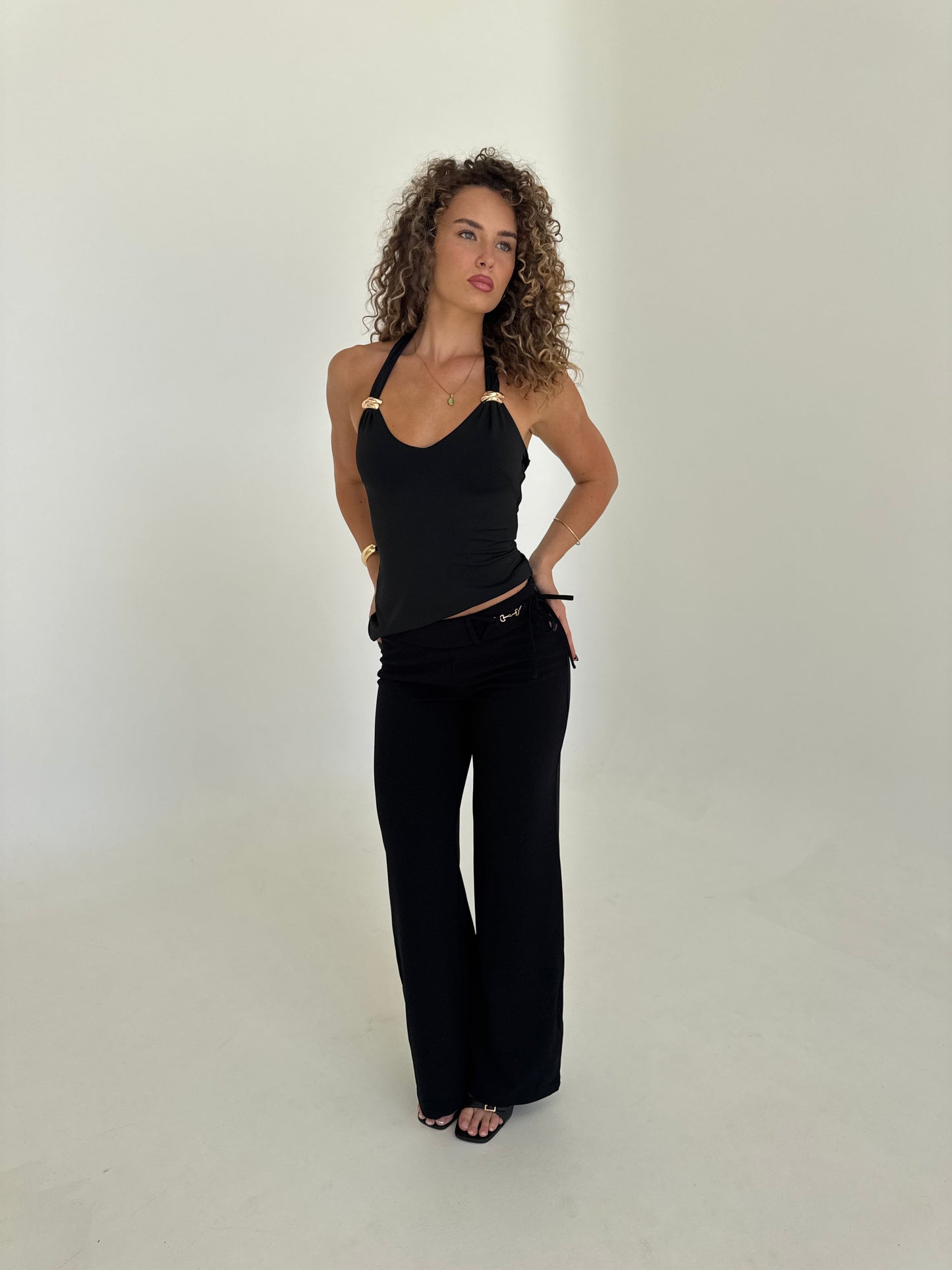 Midnight Wide Leg Pant - Black