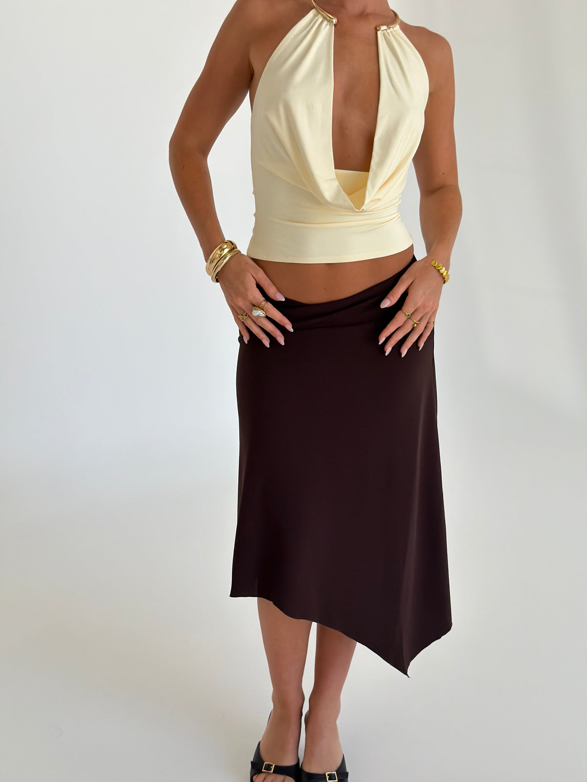 Adore Midi Skirt - Dark Brown