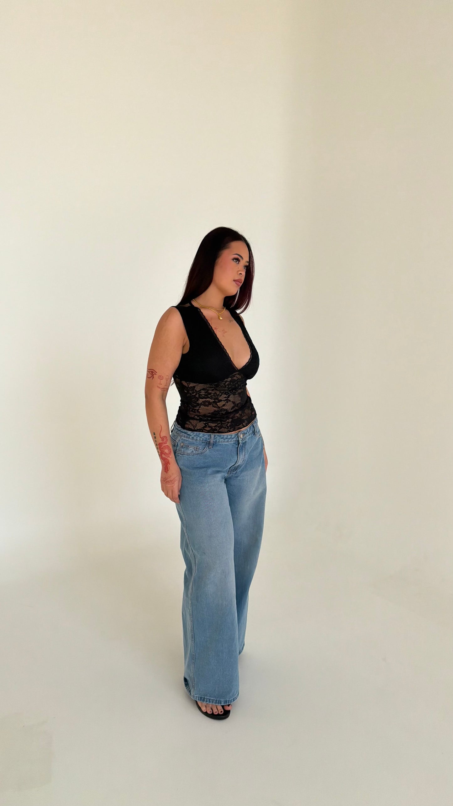 Valentina Lace Top - Black