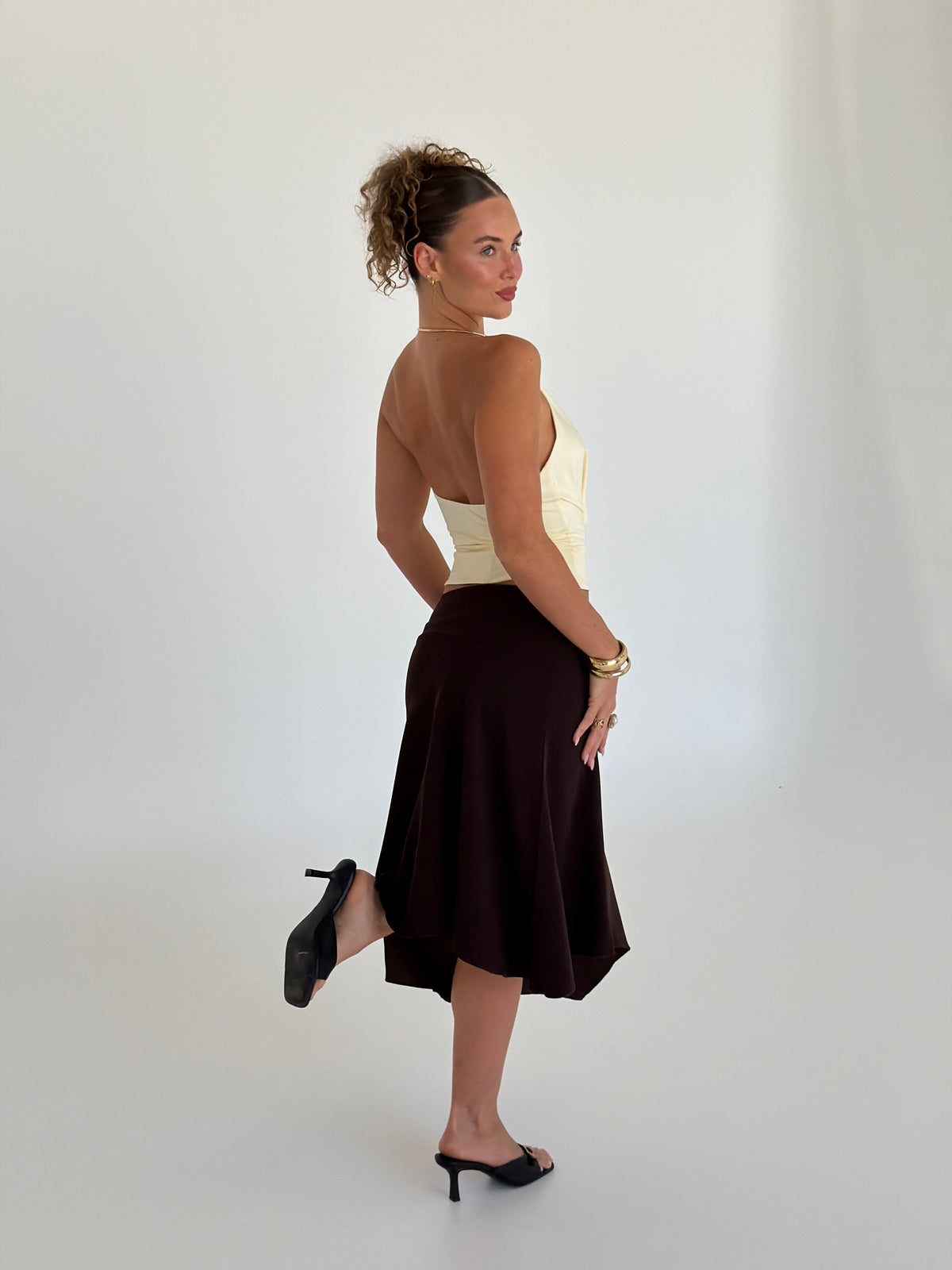 Adore Midi Skirt - Dark Brown