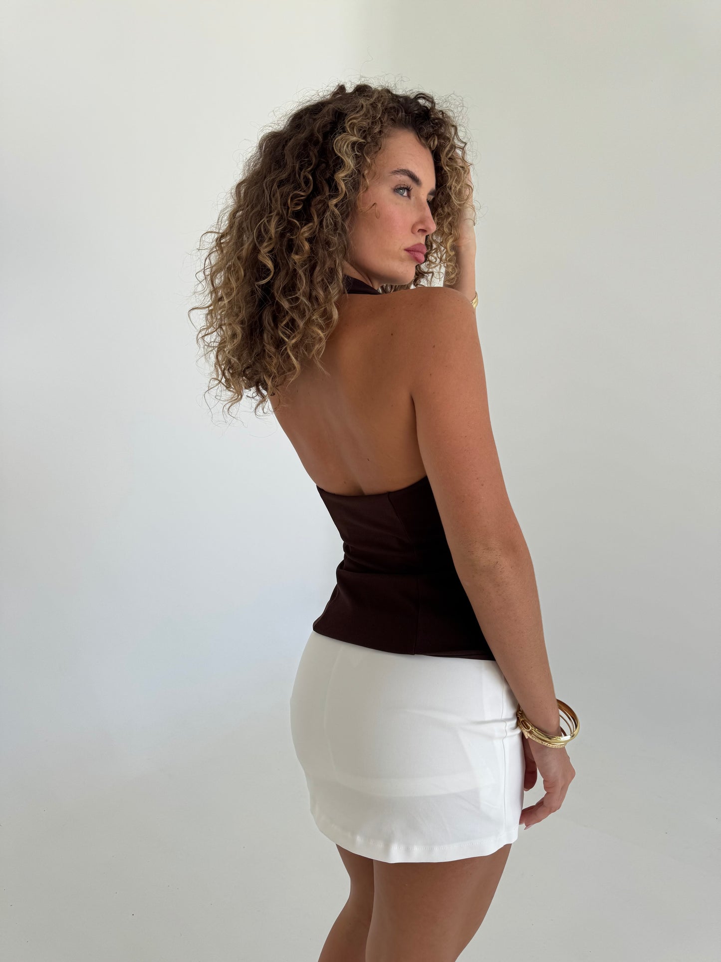 Allure Halter Top - Chocolate