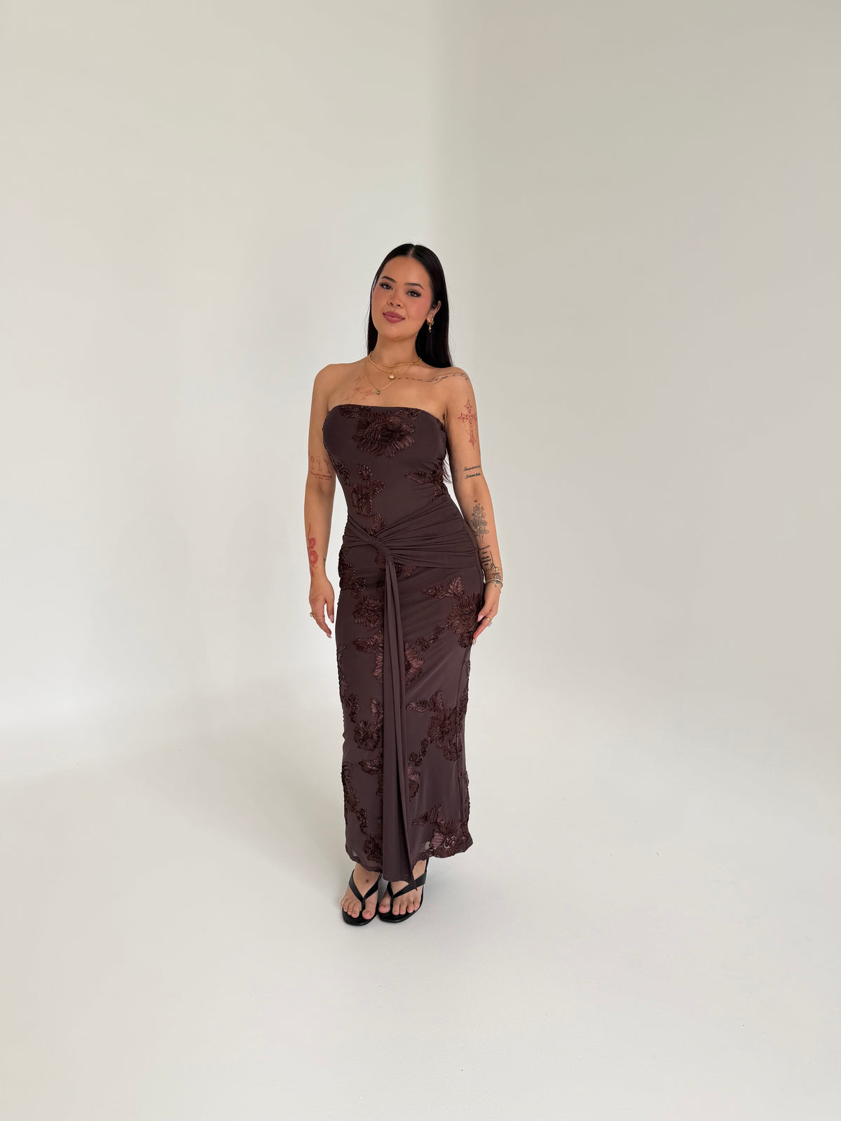 Flora Strapless Maxi Dress
