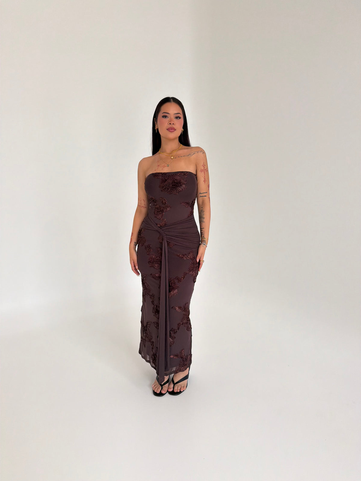 Flora Strapless Maxi Dress