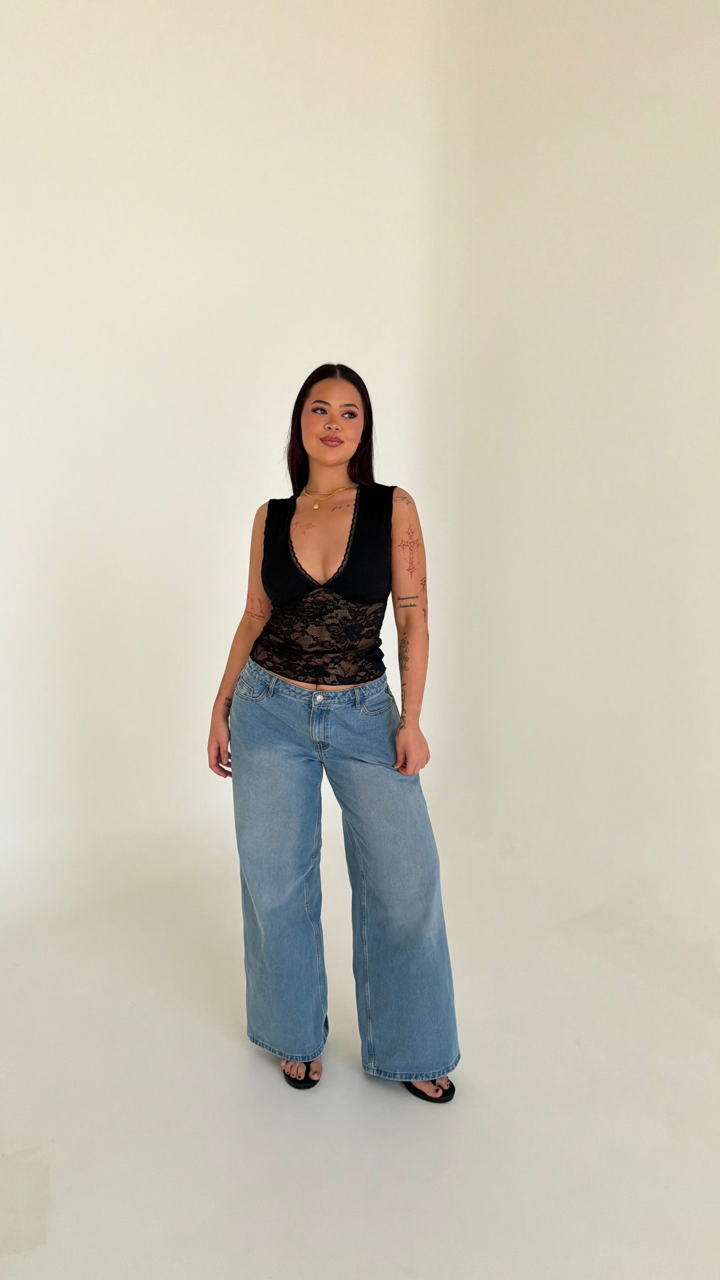 Valentina Lace Top - Black