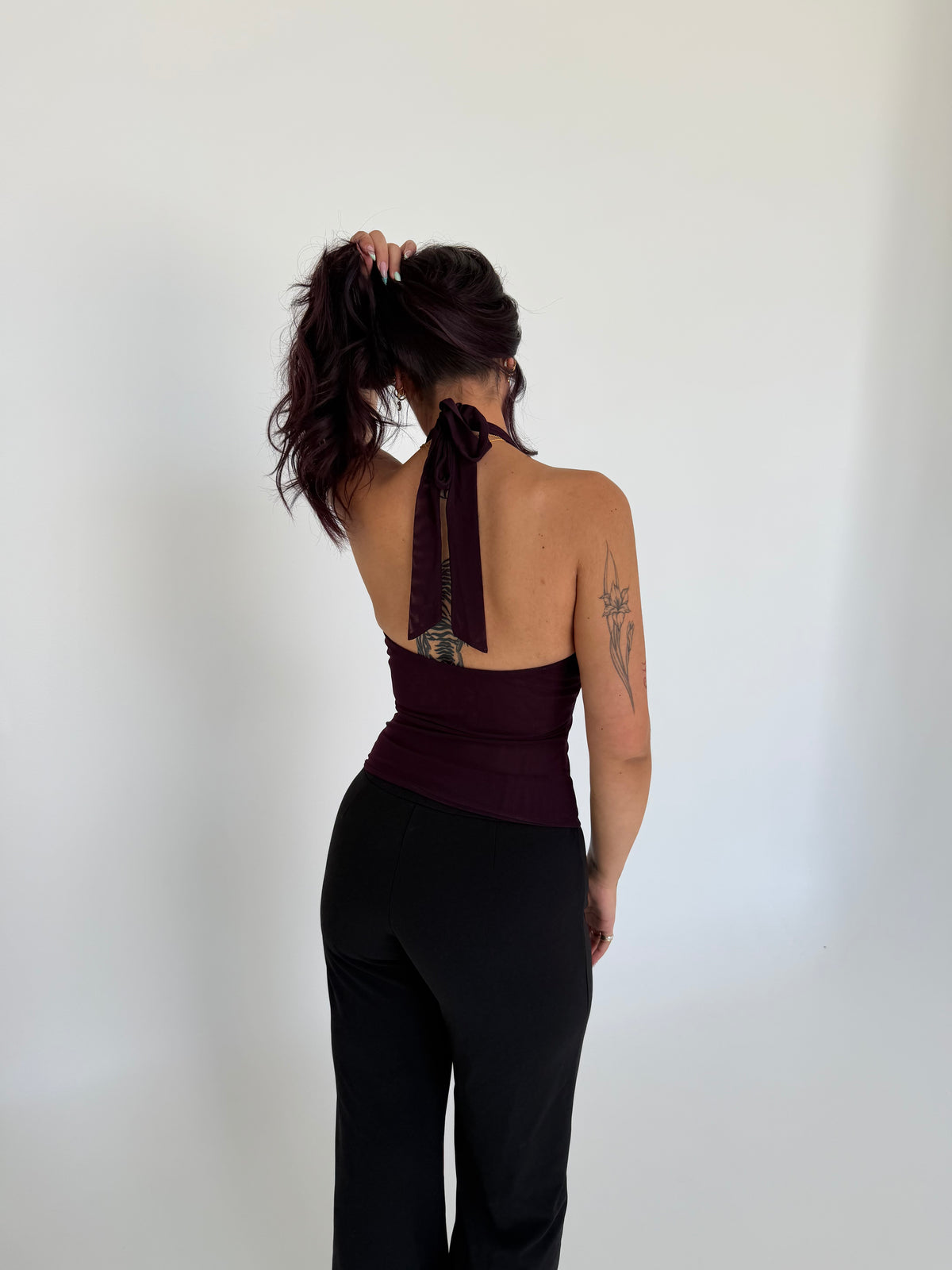 Vanuatu Halter Top - Dark Plum