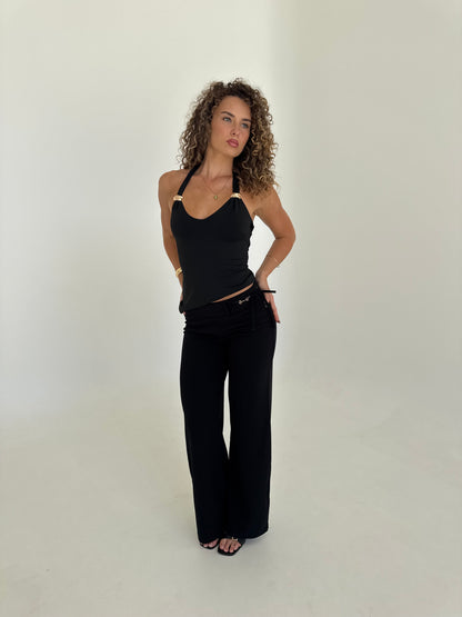 Midnight Wide Leg Pant - Black