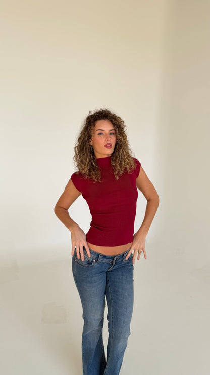 Colette Top - Burgundy