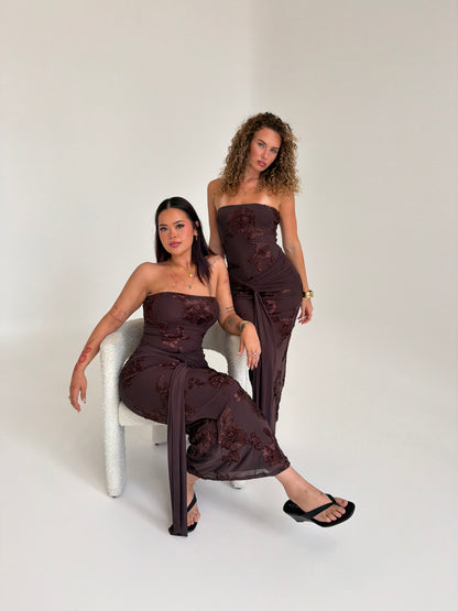 Flora Strapless Maxi Dress
