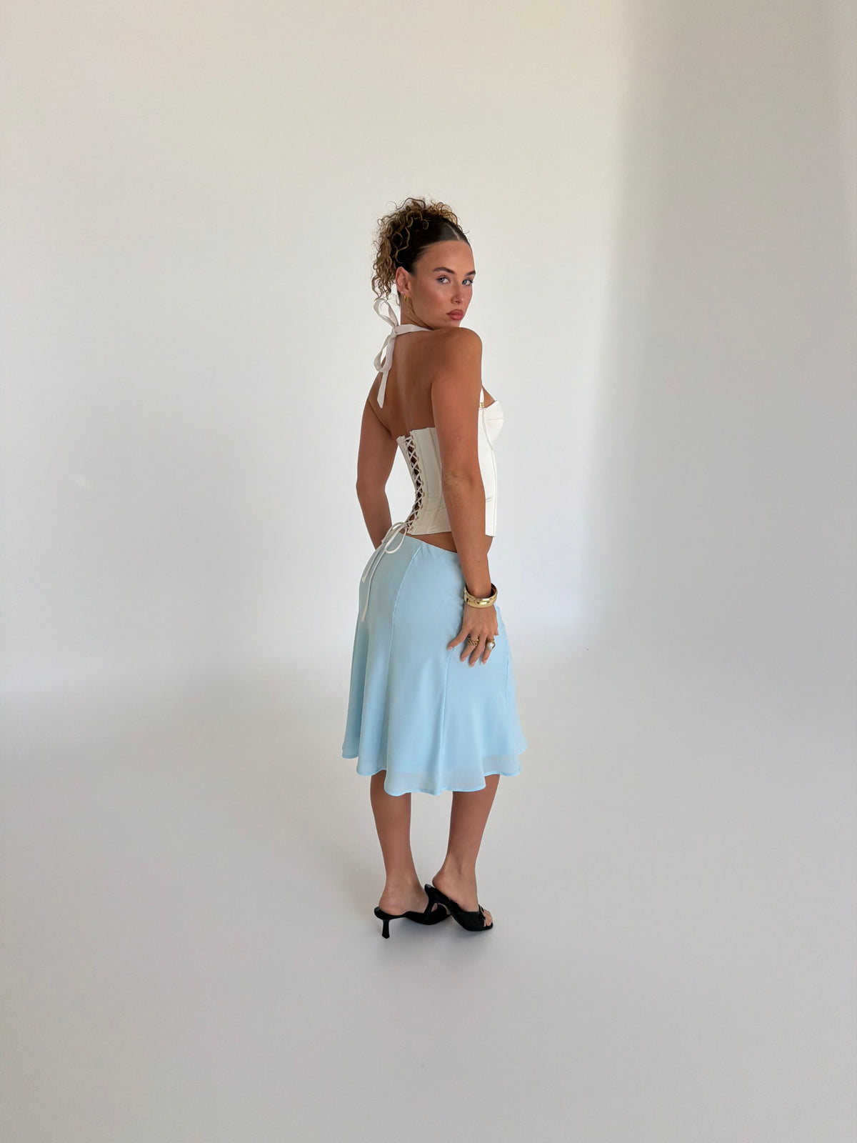 Maui Midi Skirt - Baby Blue