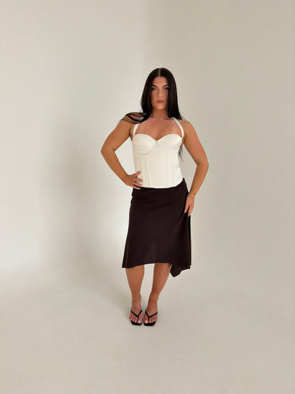 Adore Midi Skirt - Dark Brown