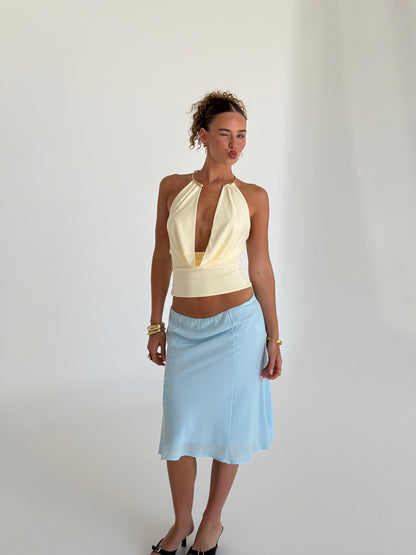 Honey Halter Top - Yellow