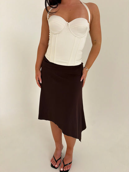 Adore Midi Skirt - Dark Brown