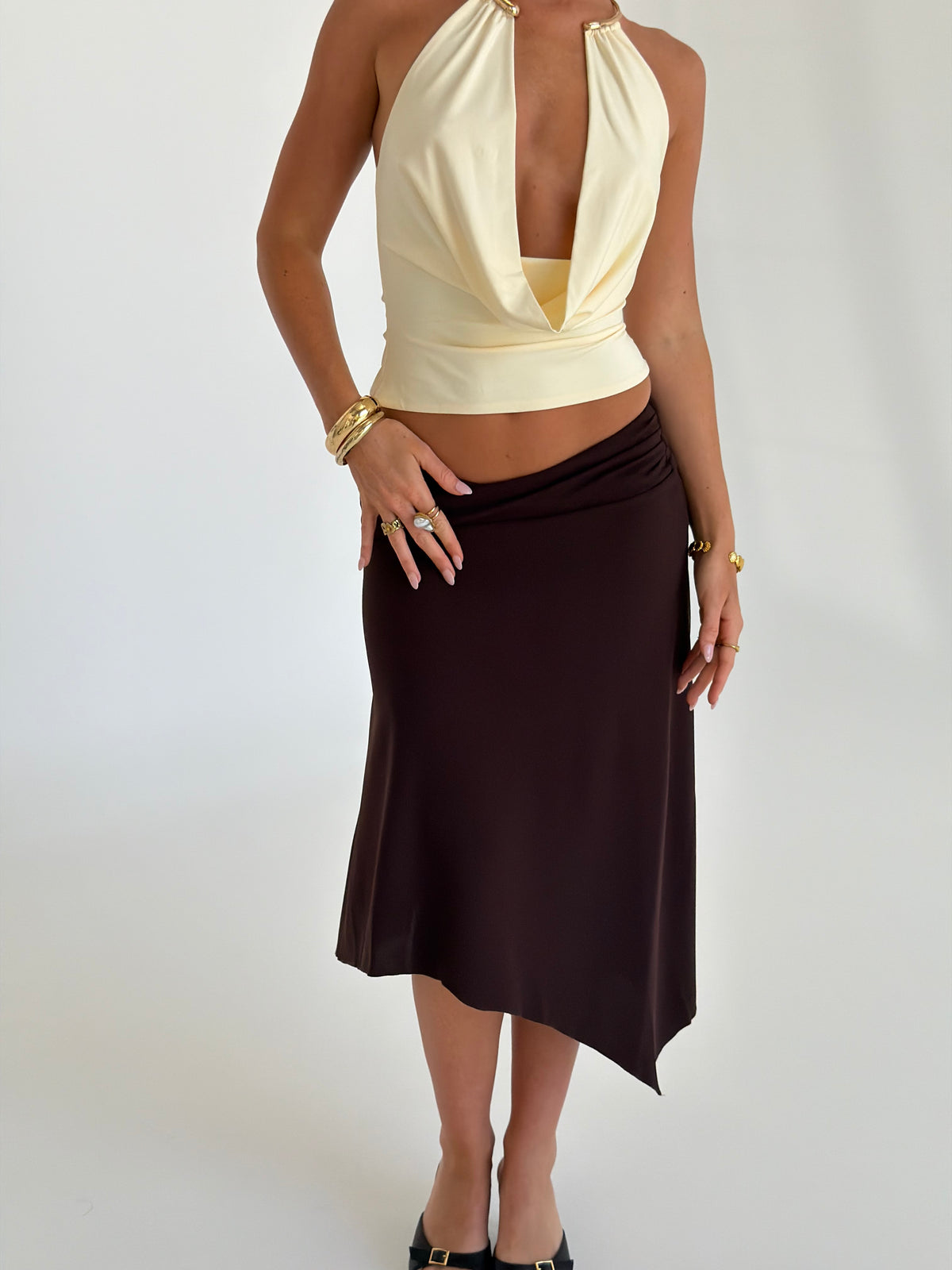 Adore Midi Skirt - Dark Brown