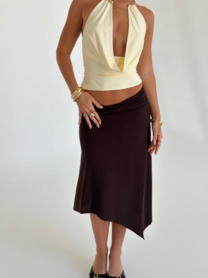 Adore Midi Skirt - Dark Brown