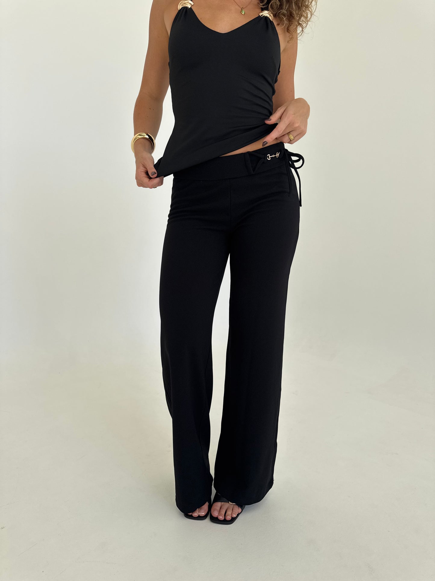 Midnight Wide Leg Pant - Black