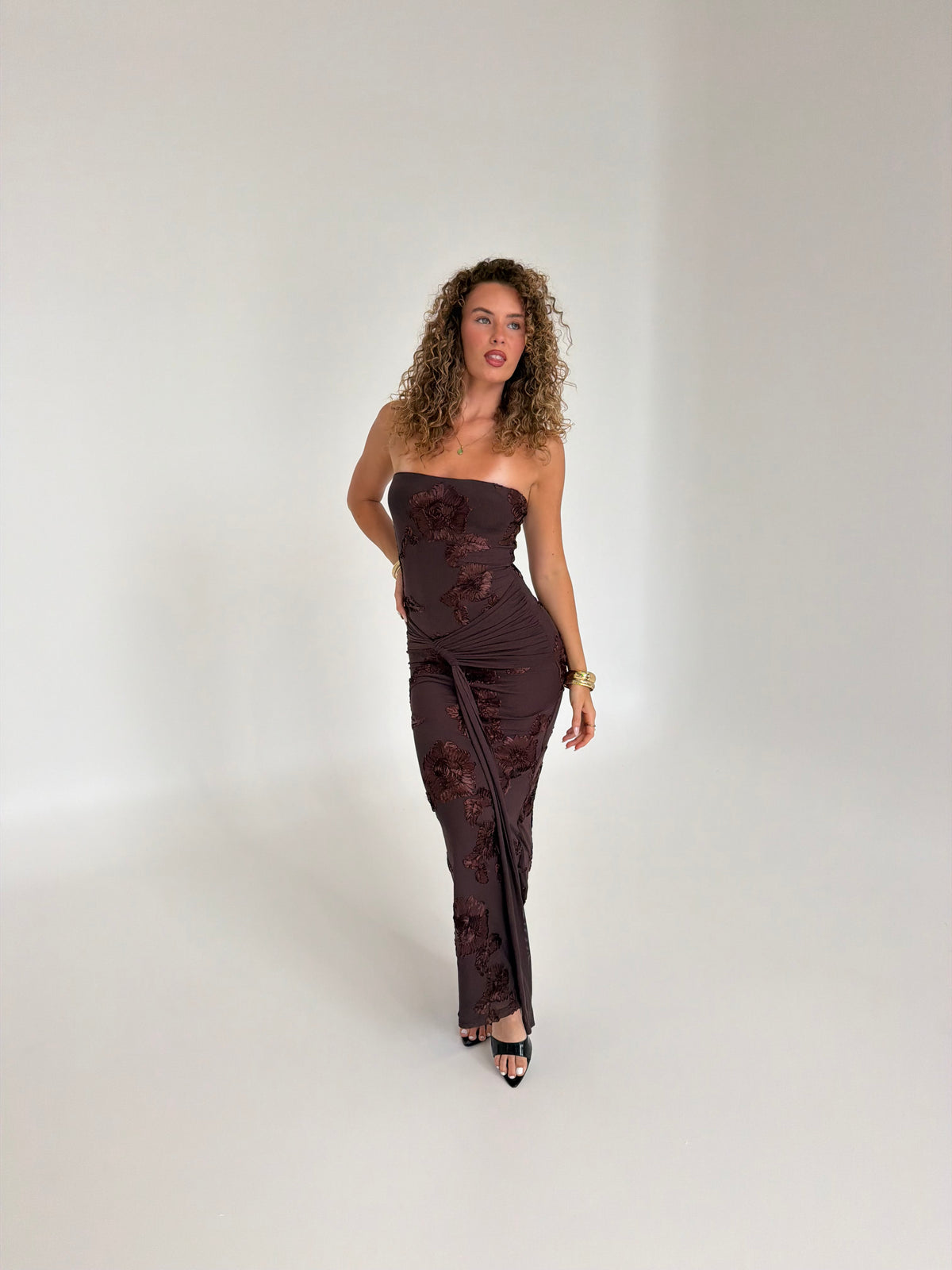 Flora Strapless Maxi Dress