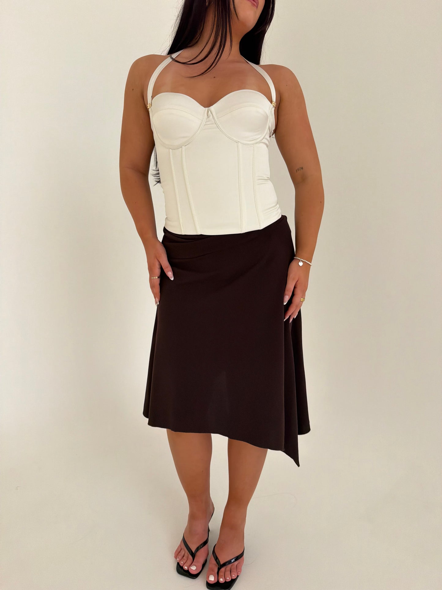 Adore Midi Skirt - Dark Brown