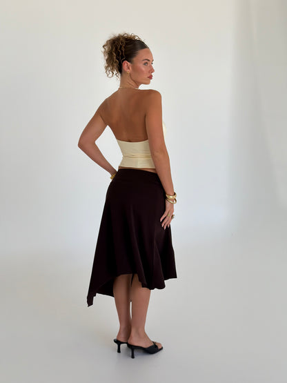 Adore Midi Skirt - Dark Brown