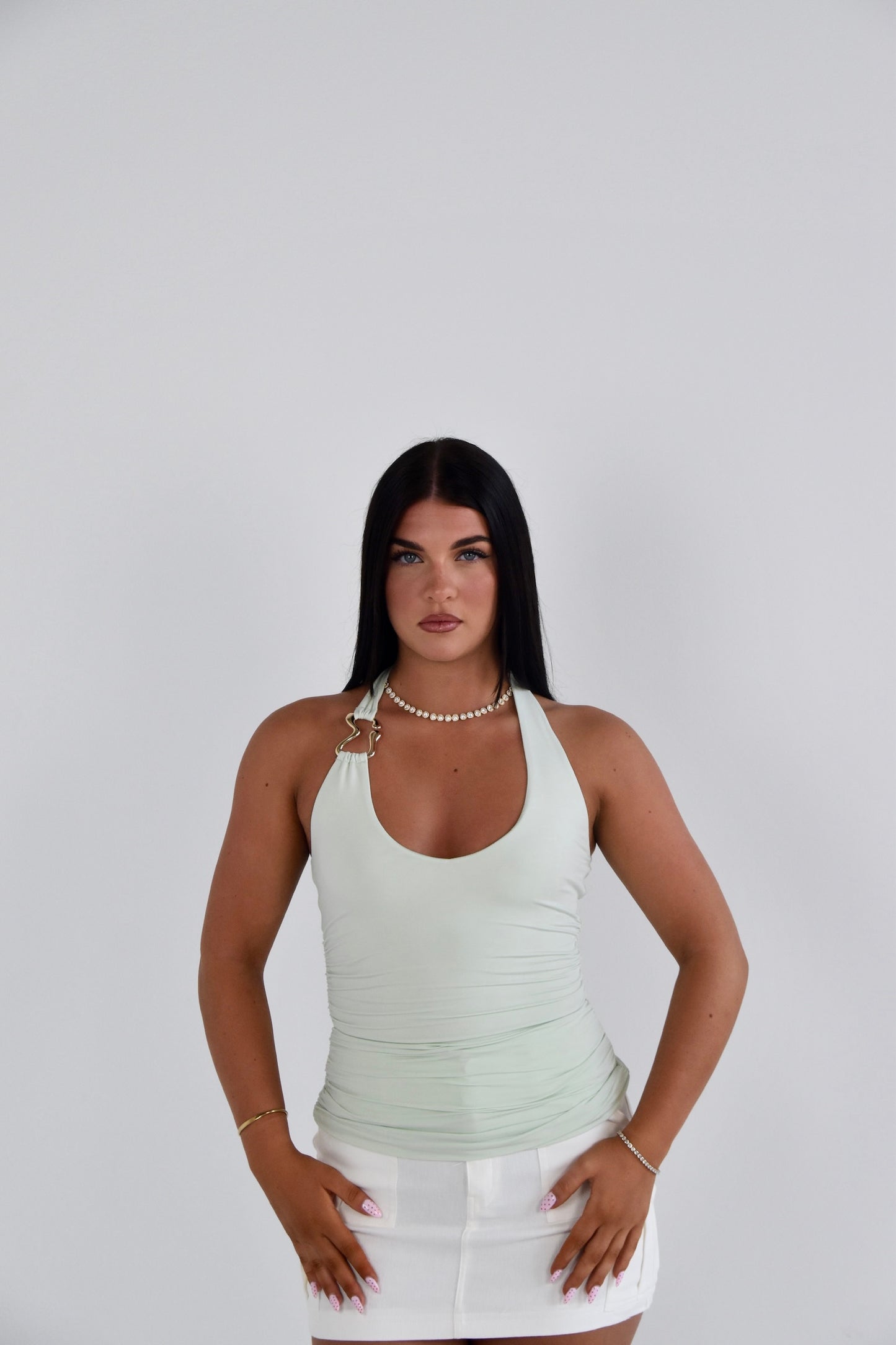 Cayman Halter Tie Up Top