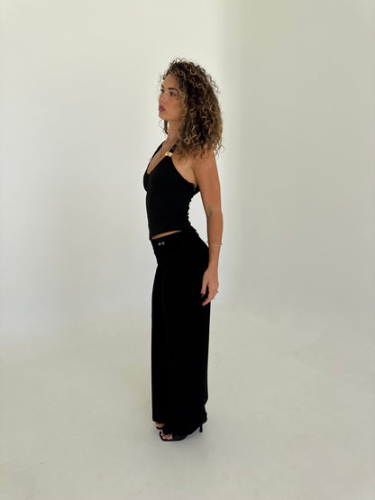Midnight Wide Leg Pant - Black