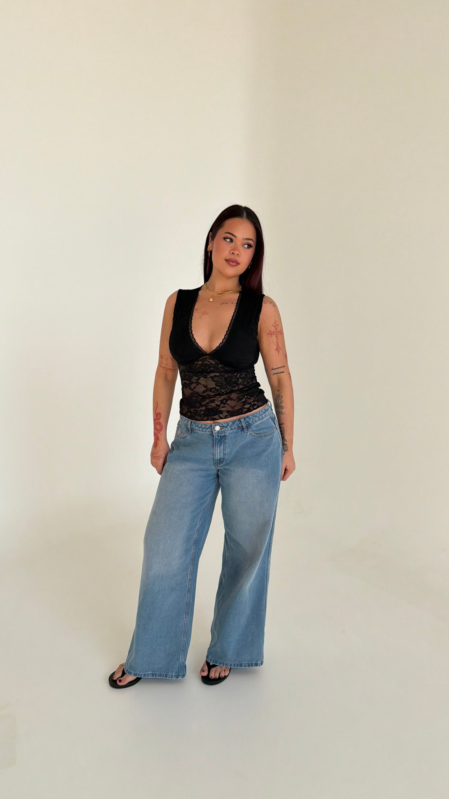Valentina Lace Top - Black