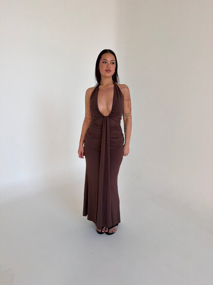 Dusk Maxi Dress - Chocolate