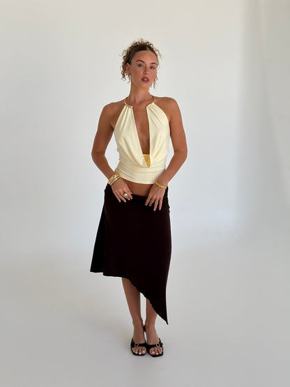 Adore Midi Skirt - Dark Brown