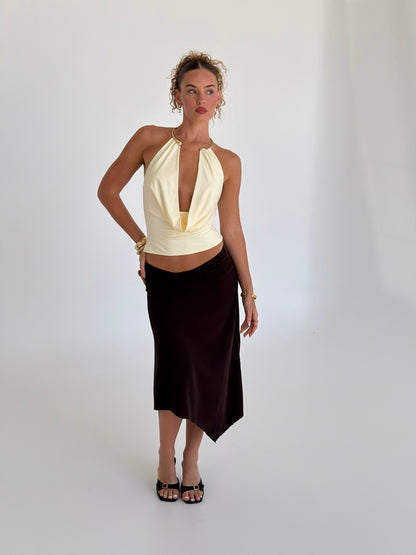 Adore Midi Skirt - Dark Brown