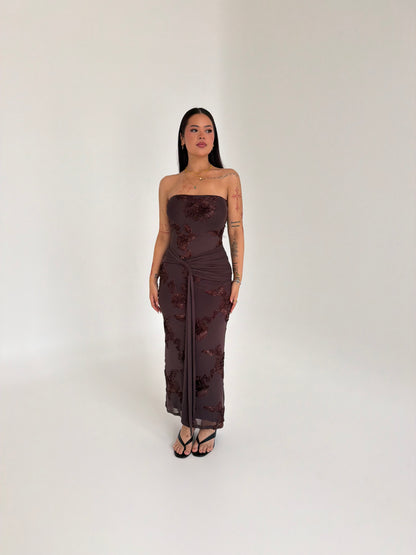 Flora Strapless Maxi Dress
